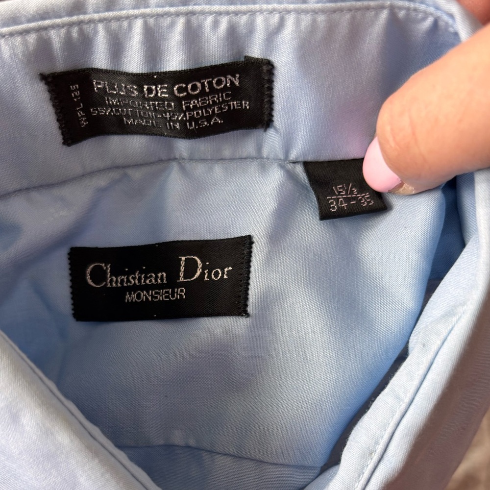 | Christian Dior | button down shirt. Size 15.5. - Picture 3 of 3